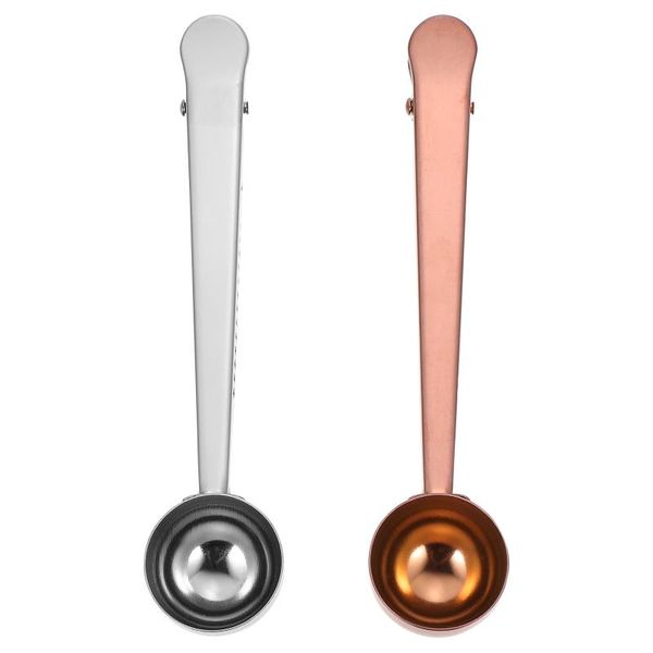 

spoons 2pcs seasoning measuring coffee power with sealing clip