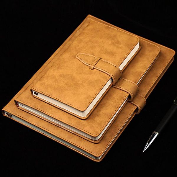 

creative office leather notebook b5 daily planner agenda 2021 hardcover a5 business diary notepad note book cover notepads, Purple;pink
