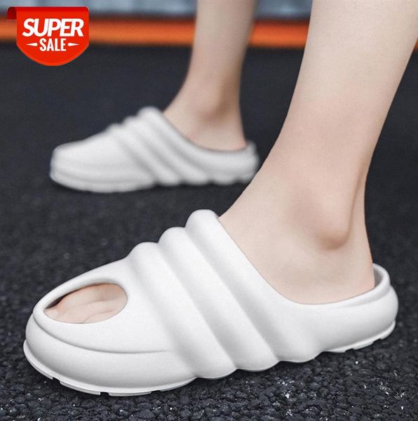 

men's slippers, outdoor outer wear large size, hollow casual shoes #rj2t, Black