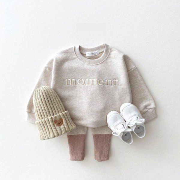 

hoodies & sweatshirts 2021 autumn baby letter embroidery sweatshirt infant cotton long sleeve for boys pullover candy colors girls, Black