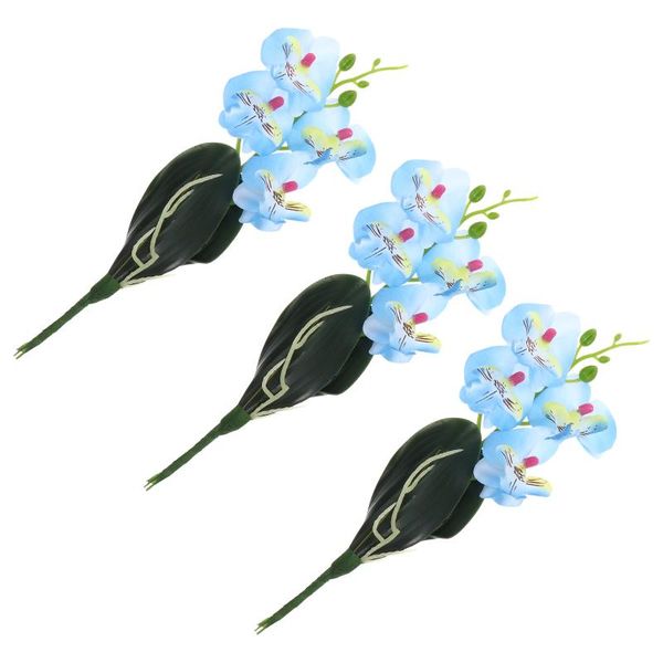 

decorative flowers & wreaths 3pcs fake mini phalaenopsis artificial flower diy arrangement accessories