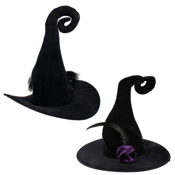 

party hats r2ld halloween witch wizard hat costume headgear devil cosplay props decoration accessories for women men