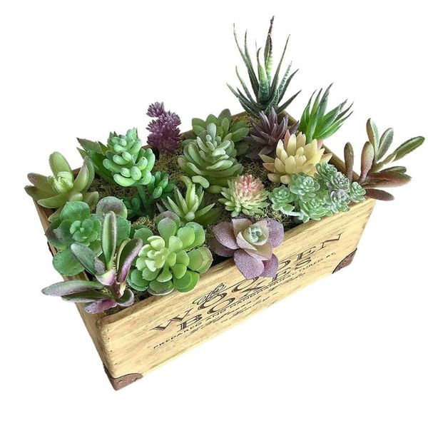 

decorative flowers & wreaths mini fake artificial succulent flocking plants unpotted succulents plant lotus landscape garden arrange decor
