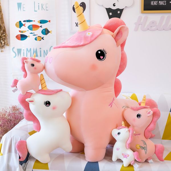 

40cm Cute Plushie Unicorn Toys Stuffed Soft Lovely Horse Pillow Doll Toys for Kids Girls Birthday Gift Valentine Present, White