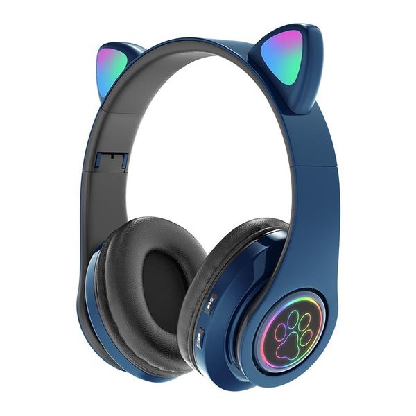 

wireless bluetooth headset cute cat ear headphone support tf card audio cable wired earphone sport hifi 5.0 headphones & earphones