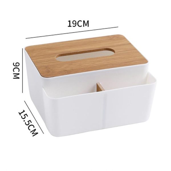 

storage bottles & jars bathroom kitchen wooden pp plastic tissue box solid wood napkin holder case for car home office el decoration