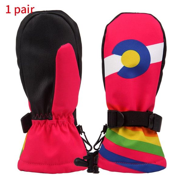 

ski gloves sports anti slip outdoor waterproof windproof snow children winter warm snowboard thickened adjustable full finger