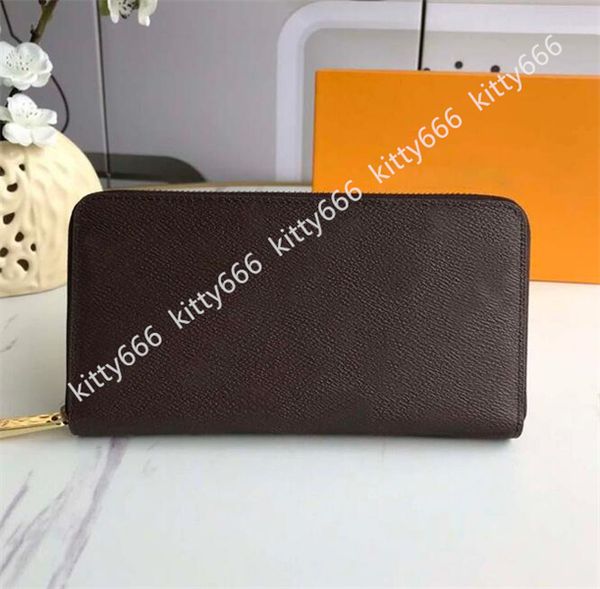

2022 designer zipper long wallets leather classic handbags women credit card holder bags fashion wallet purse with box, Red;black