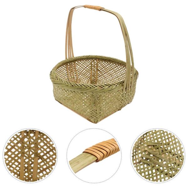 

storage baskets 1pc creative natural basket hand-woven fruit handheld
