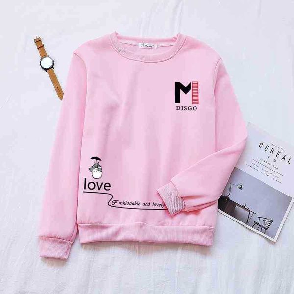 

new women's letter round neck long sleeve sweater in autumn and winter 2020, Black