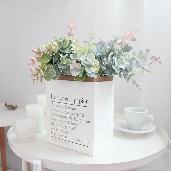 

decorative flowers & wreaths 4pcs40cm35cm fake plants eucalyptus cactus artificial palm trees mini tree grass leaves greenery coral wedding