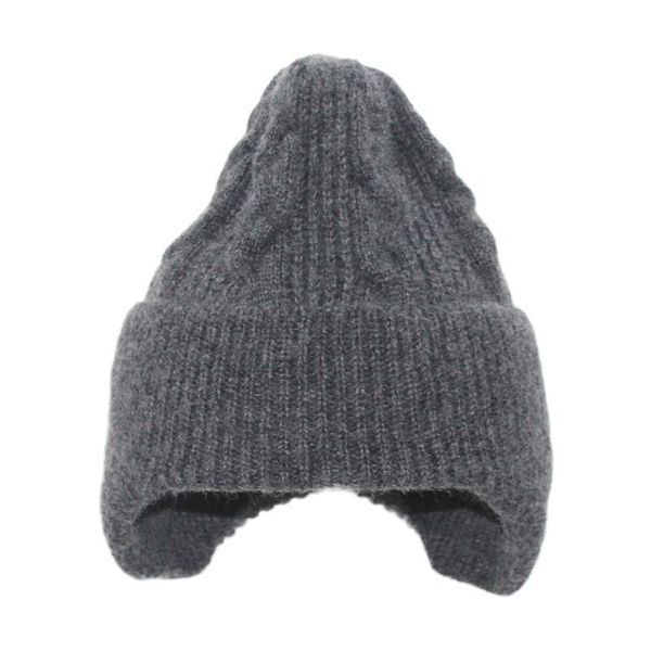 

beanies classic wool knit hat winter warm earmuffs hedging cap skull with lining to keep outdoor travel