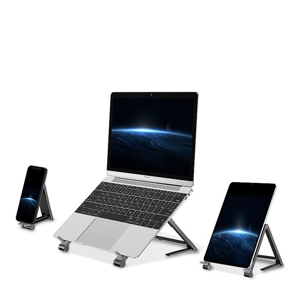 

miccgin aluminum mini lapstand for mobile phone magic foldable macbook pro air notebook iphone mobile tablet holder desk