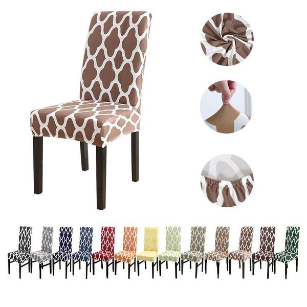 

modern fabric chair covers for dining room high back chairs spandex elastic cover decoration wedding 100 pieces