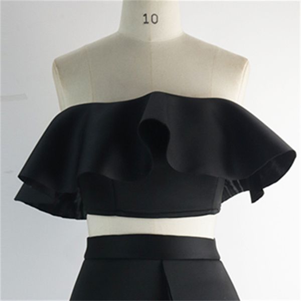 

summer cropped tank for women off the shoulder no back with black zipper attached tube strapless shirts t68c, White