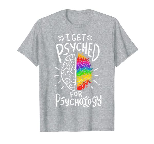 

psyched t-shirt psychology major student cool tee shirt, White;black