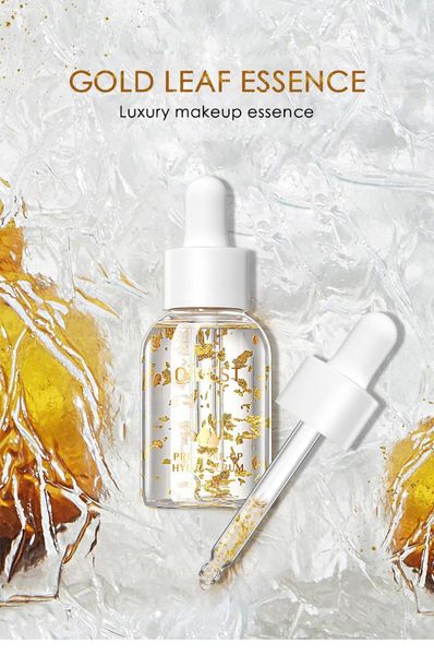 

gold face essence cosmetics skin brightening serum moisturize base makeup primer care1