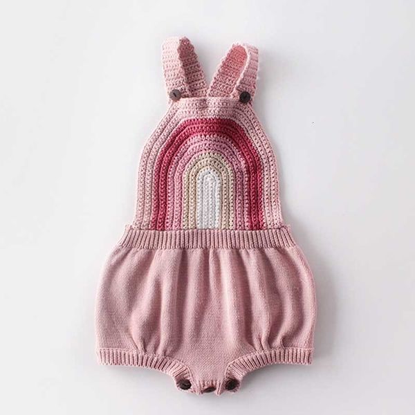 

newborn baby romper boys girls baby clothes rainbow woolen knitted baby rompers summer infant girls boys jumpsuit kids overalls, Blue
