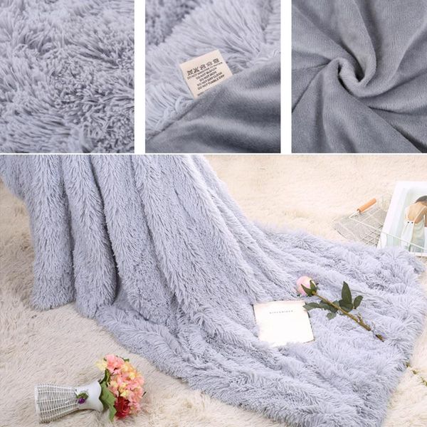 

blankets super soft long shaggy fuzzy fur faux warm elegant cozy with fluffy sherpa throw blanket 130*160cm/160*200cm