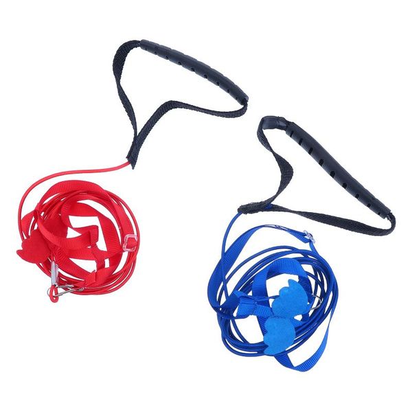 

other bird supplies 2pcs parrot leash outdoor flying harness training tool (red, blue)