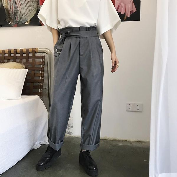 

men clothing hair stylist bigbang fashion summer high waist harem pants costumes men's, Black
