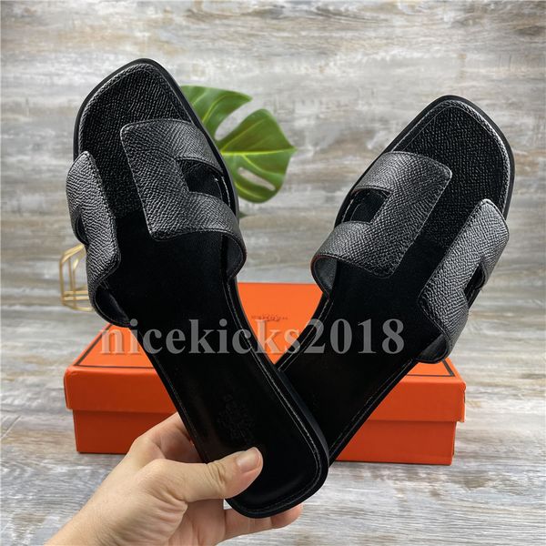 

elegant womens summer sandals classic beach slide slippers real leather flip flops heels ladies sandali flat fashion designs open toe zlh, Black