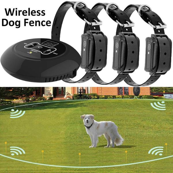

kennels & pens 500m wireless smart waterproof training collar sound/ bark ser device for 1/2/3