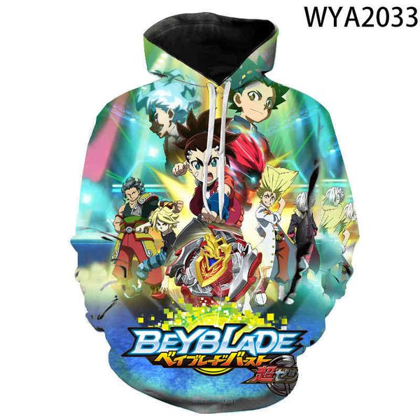 

beyblade burst fashion men women children cool sweatshirts 3d printed casual boy girl kids hoodi pullover long sve e, Black