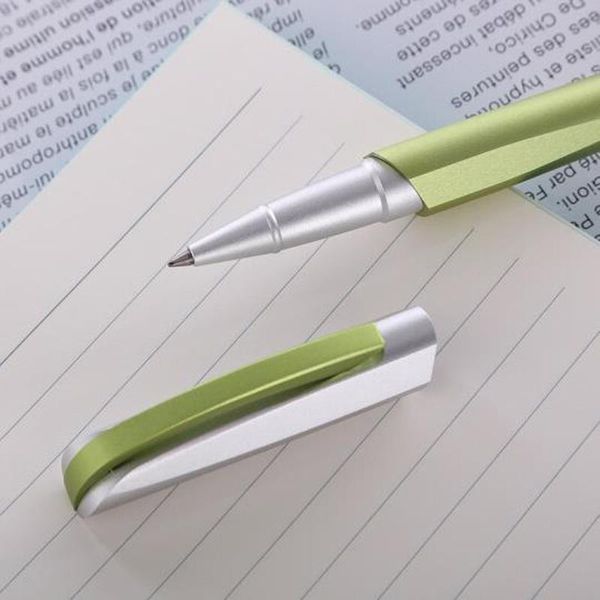 

ballpoint pens picasso 960 cyan beauty of riemann cutting process aluminum roller ball pen writing for men / women office & school, Blue;orange
