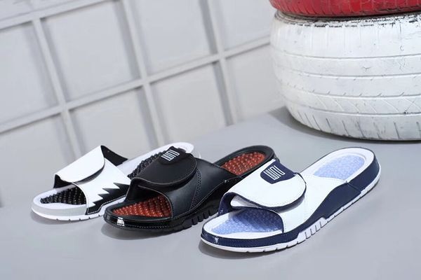 

designer sandals men basketball slides slippers flat flip flops adjustable shoes women sandals party beach slides with box big sz us 13, Black