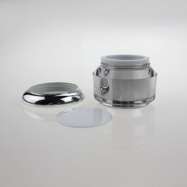 

storage bottles & jars 50g silver acrylic cream container,50pcs face jar for sale