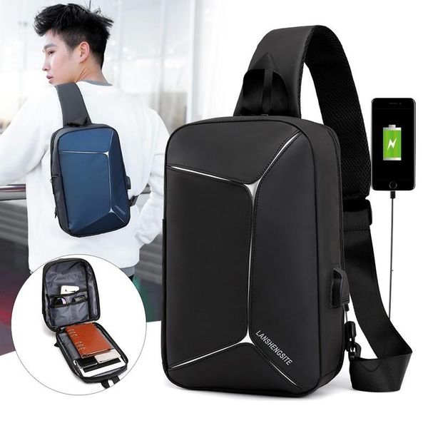 

backpack usb shoulder mochilas one strap smart bagpack men bag travel classic teenage shockproof urban crossbody back pack