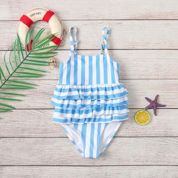 

1pc summer infant baby girls cartoon stripe sleeveless shorts clothes outfits set swimwear swimsuit beachwear biquini bathi, Black
