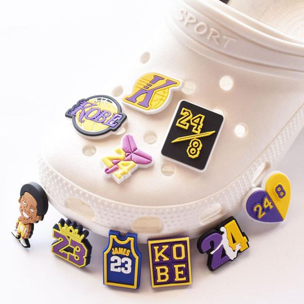 

DIY Sport Croc Charms Shoe Accessories Clog Decorations Pvc Buckcle Buttons Birthday Gift Wholesale, White;pink