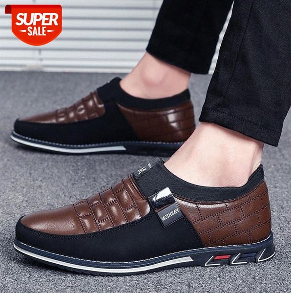

men's leather shoes, business casual layer cowhide british plus size shoes #df3s