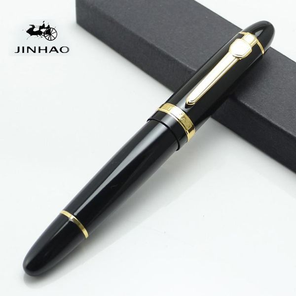 

fountain pens jinhao 159 broad 18kgp 0.7mm nib fountian pen 19 colours black lacquer gold trim big heavy signature business office