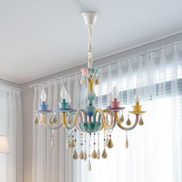 

pendant lamps modern colorful crystal chandelier lovely suspension light kid's room pa0237