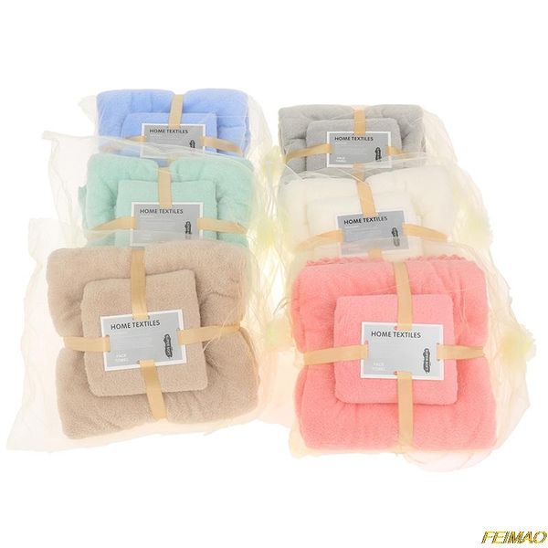 

towel 2pcs luxury super set high absorbent soft bath face