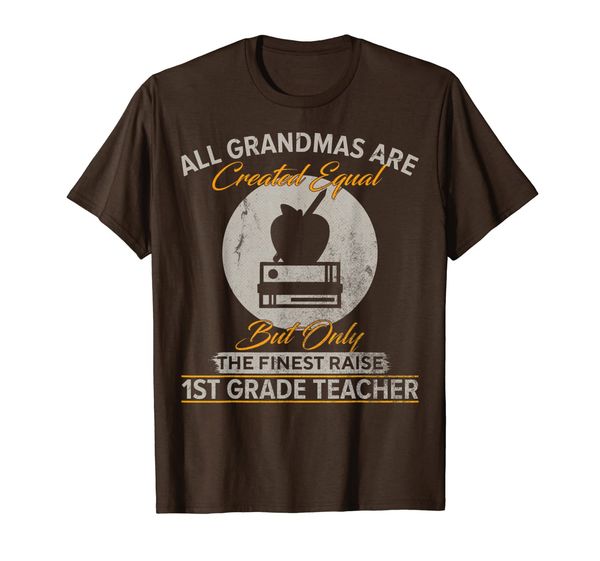 

vintage the finest grandmas raise 1st grade teacher funny t-shirt, White;black