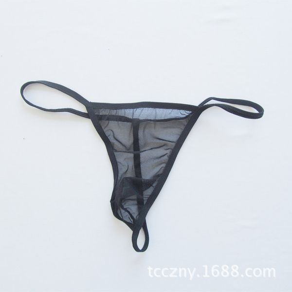

men's fun underwear thong transparent pants products n7026, Black;white