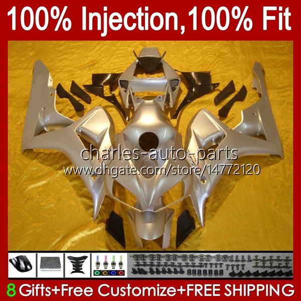 Spritzgießkörper für Honda CBR 1000 RR CC 1000RR 1000cc 06-07 Glossy Silver Bodywork 59NO.29 100% Fit CBR1000 RR CBR1000RR 06 07 CBR1000-RR 2006 2007 OEM Fairing Kit