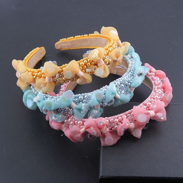 

summer shiny sequin headbands flower cute colorful glitter hair band bridal wedding party hair accessories, Silver