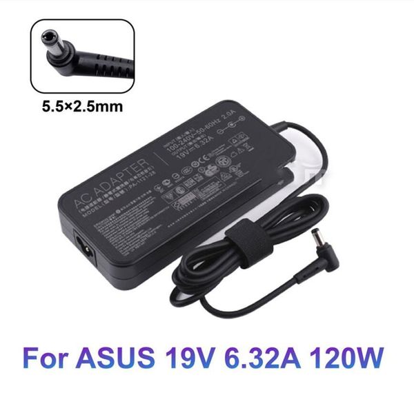 19V 6.32A 120W 6.0*3.7 5.5*2.5 AC Power Charger Para Asus TUF Gaming FX705GM FX505 Adaptador de Laptop FX50J ZX50JX A550J