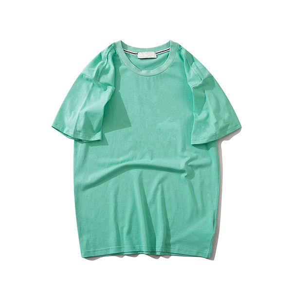 

summer loose print lettered t-shirt solid round neck cotton european and american fashion men's logo short sleeve, White;black