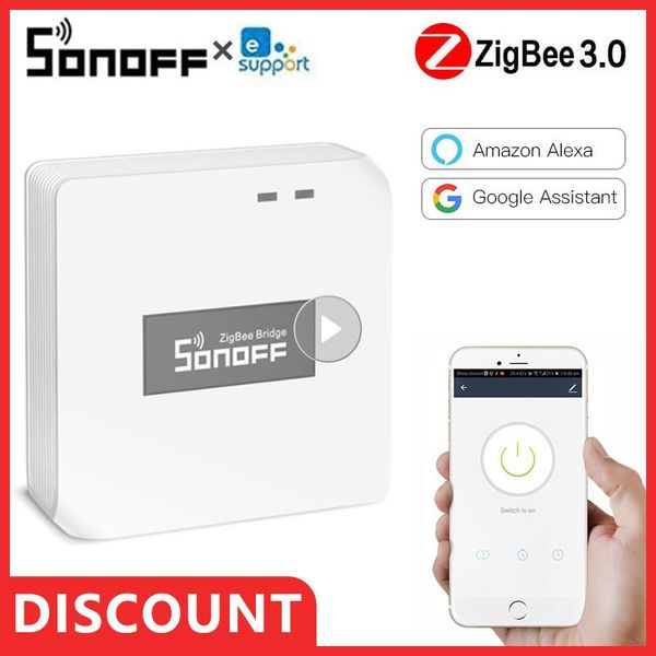 

smart home control sonoff zbbridge zigbee bridge family remotely and wi-fi devices on ewelink app works with alexa google