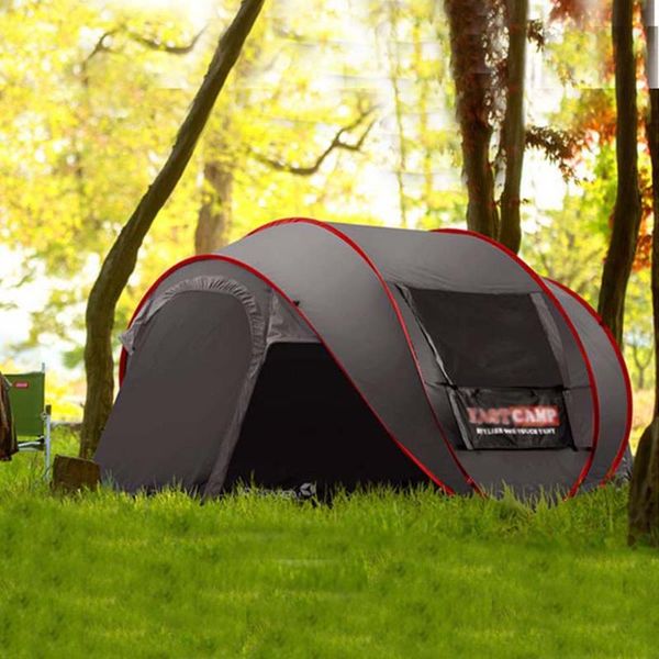 

tents and shelters style up ultralarge 4~5 person fully automatic speed open with mosquito net outdoor camping beach tent sun shelter