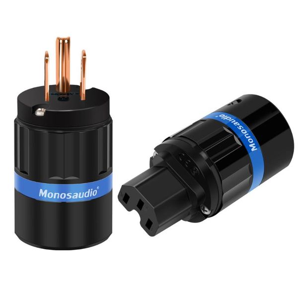 

smart power plugs monosaudio m104/f104 pure copper us ac plug mains iec320 female connector for audio wire