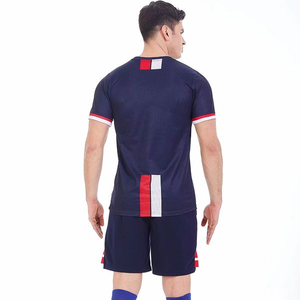 

selling soccer jerseys custom printed number name and team logo graphic full kit men football shirt 50#2001, Black