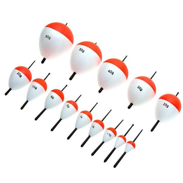 

14pcs fishing floats accessory with white red sticks accessories