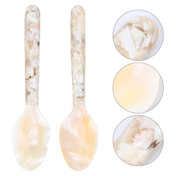 

spoons 2pcs household spoon shell coffee kitchen supplies